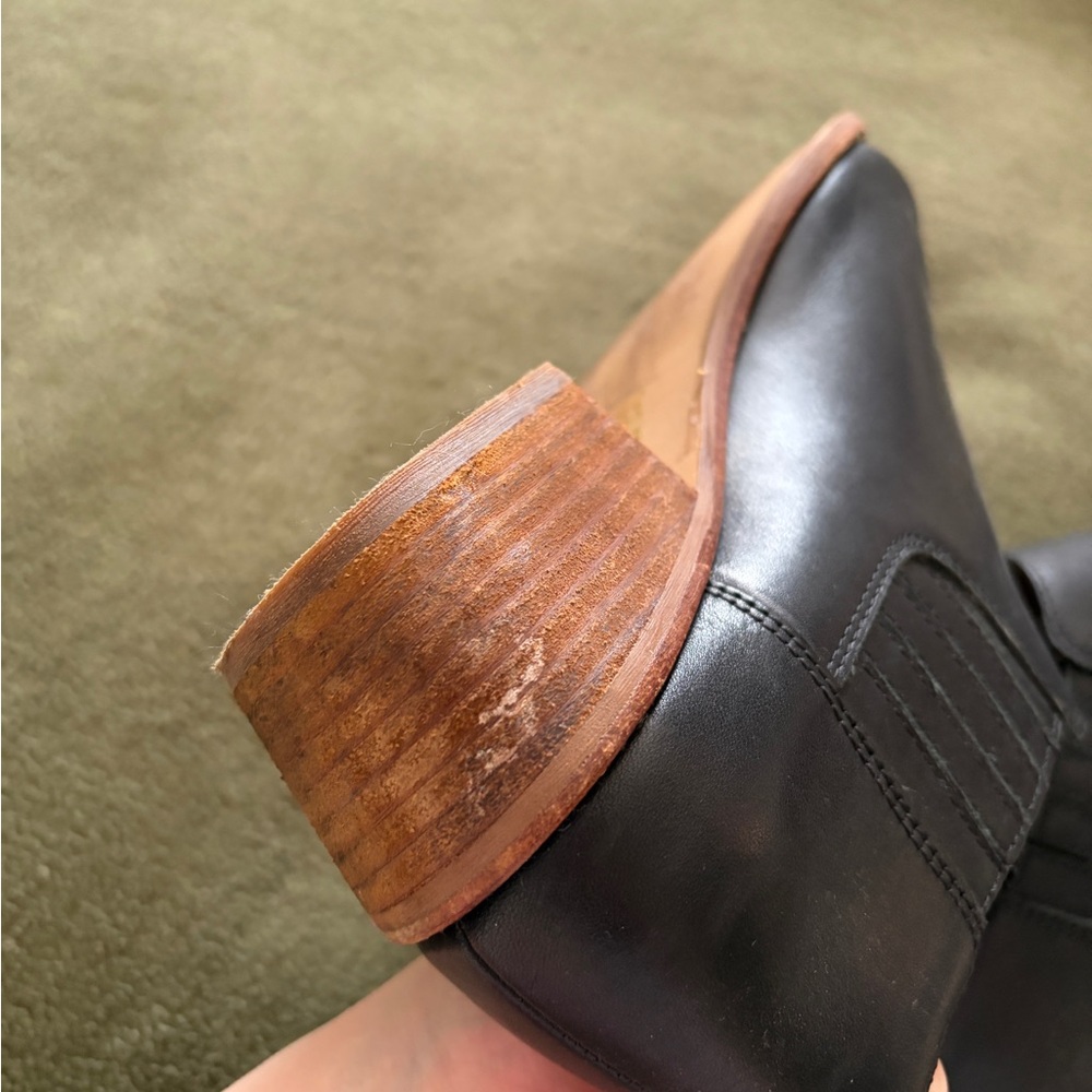 Madewell The Myles Western Ankle Boot Black Leather Women’s size 7.5 - Picture 7 of 12